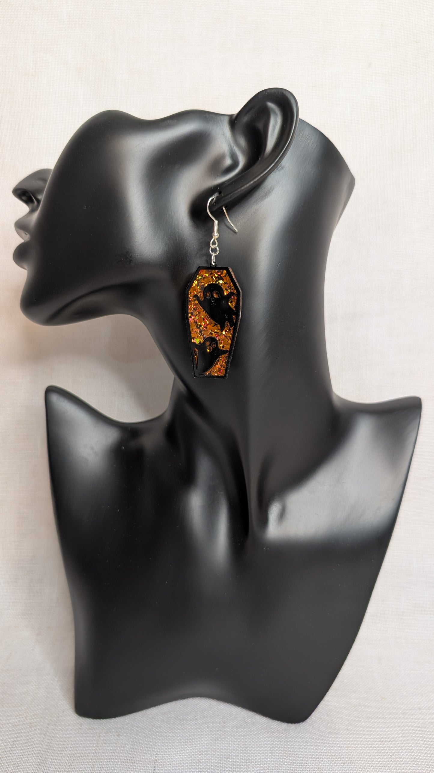 Ghost & Coffin Halloween Earrings