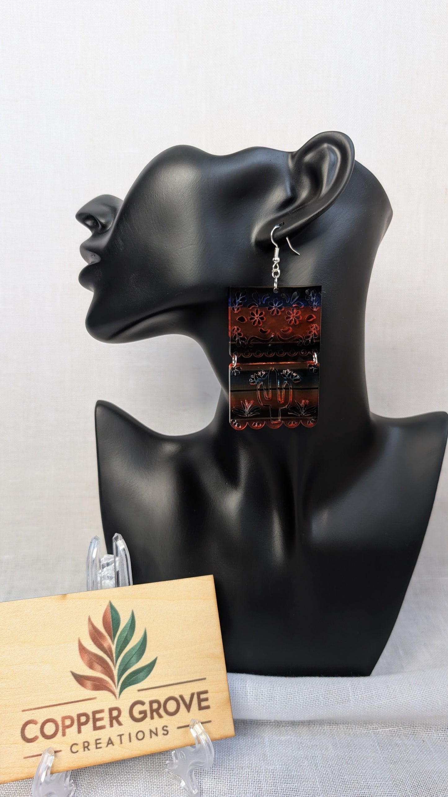 Sarape Earrings Cactus