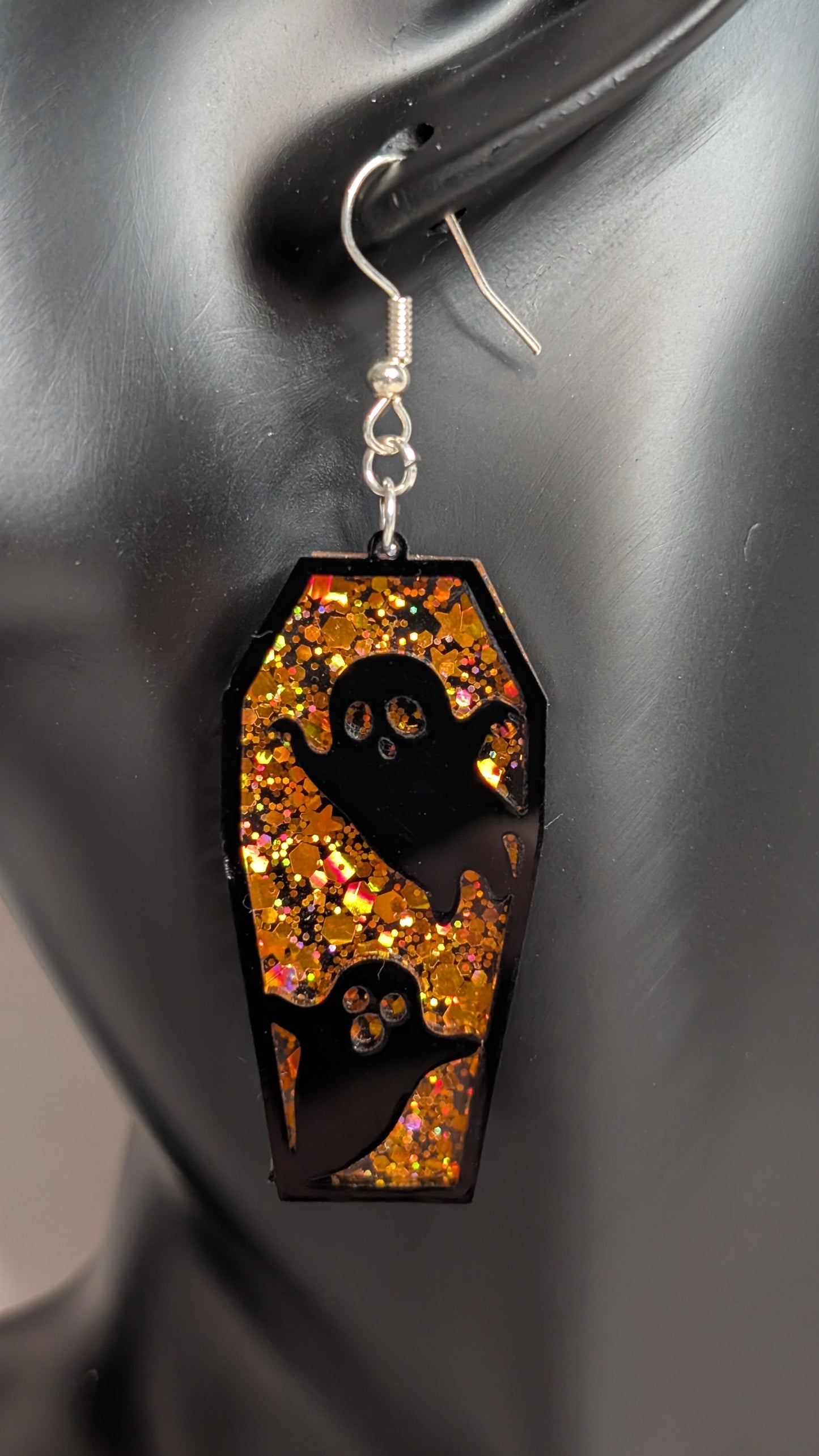 Ghost & Coffin Halloween Earrings