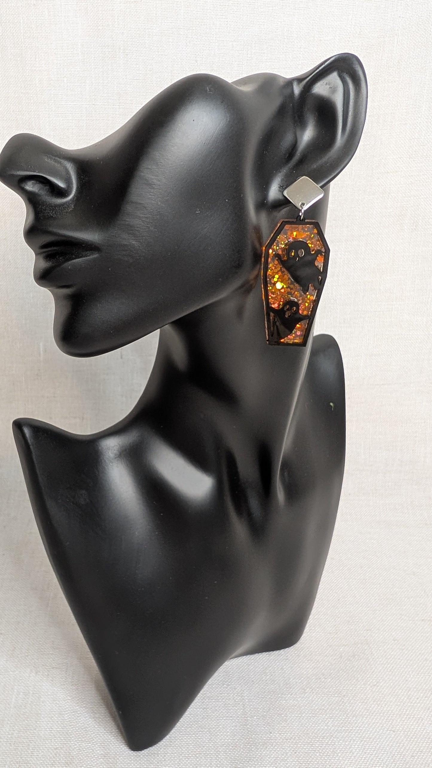 Ghost & Coffin Halloween Earrings
