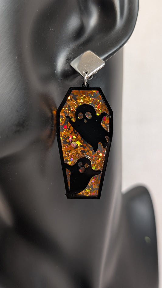 Boo-tiful Ghost & Coffin Earrings – Limited Edition Halloween Jewelry