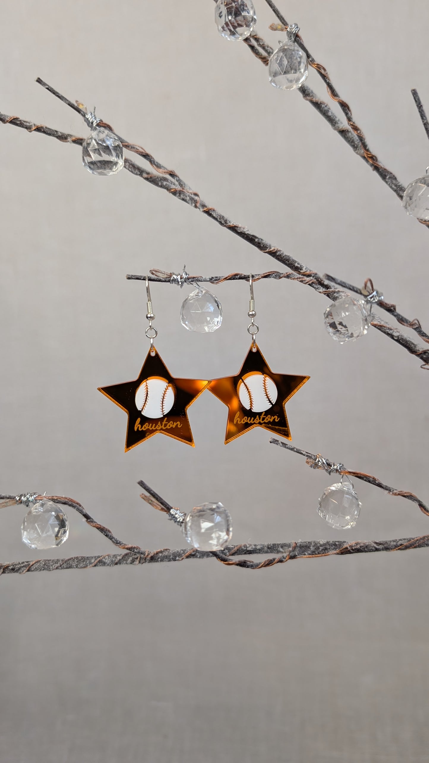 Houston Baseball Earrings
