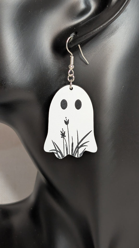 Garden Ghost Earrings – Spooky Cute Floral Dangles