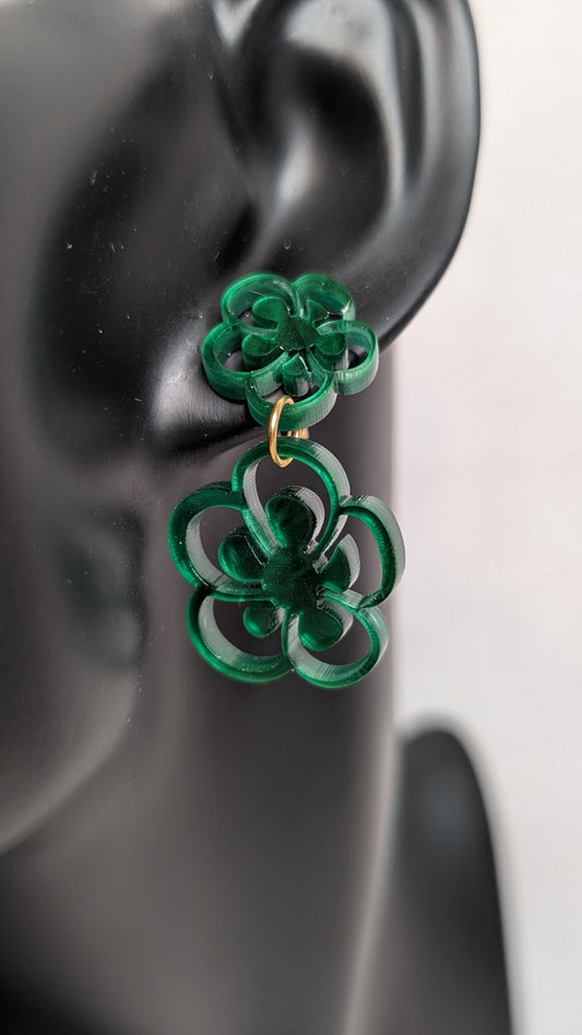Marbled Flower Bloom Dangles