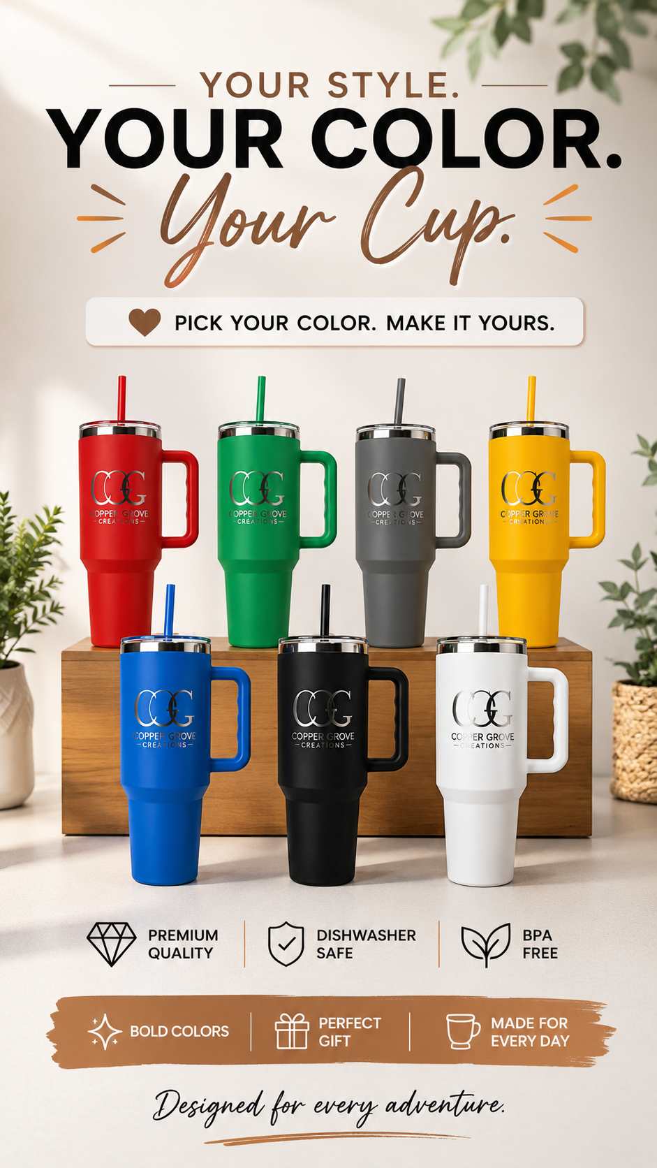 Personalized UV Printed Tumbler – Custom Stainless Steel Travel Cup