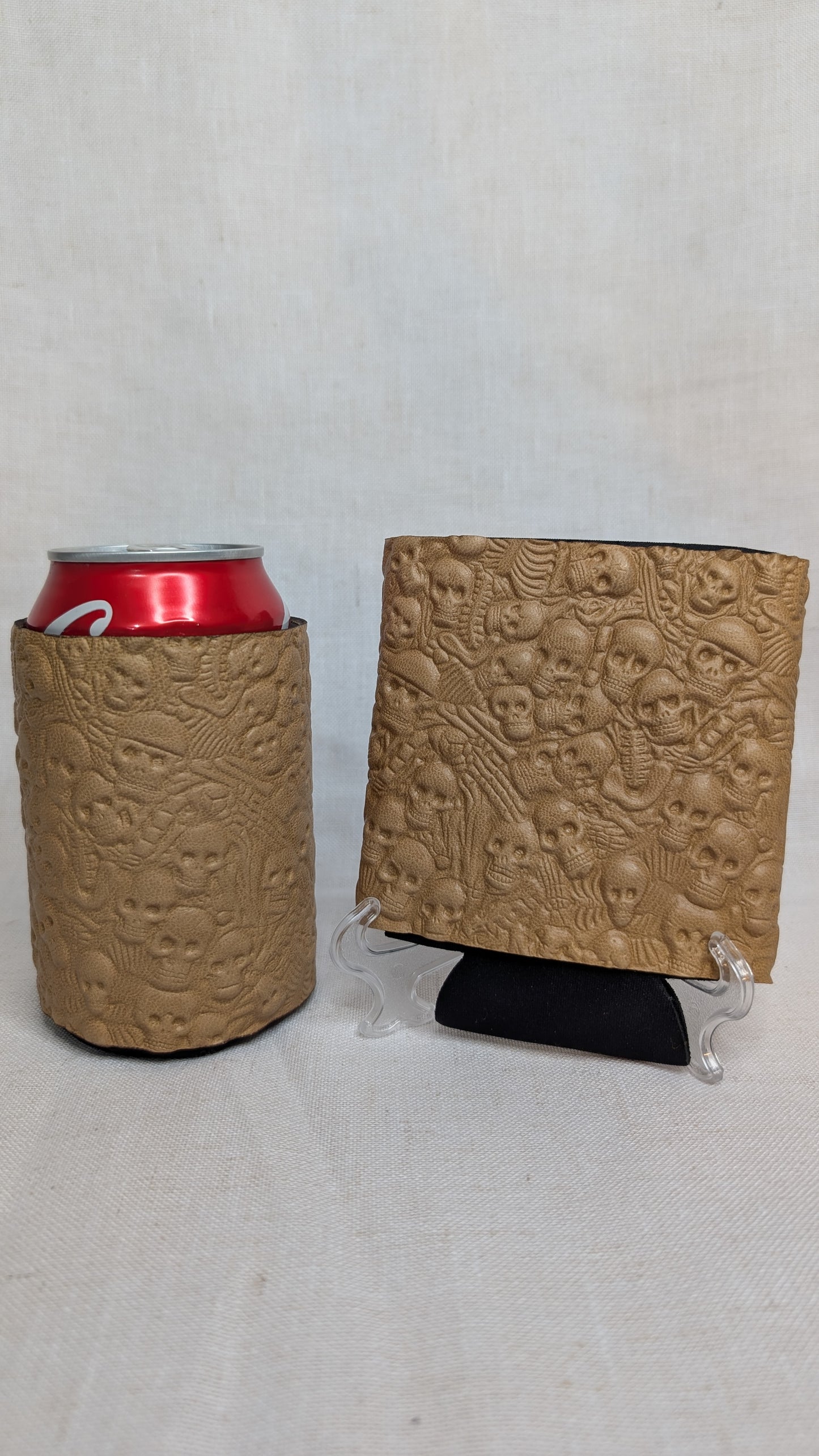 Skull Leather Koozie