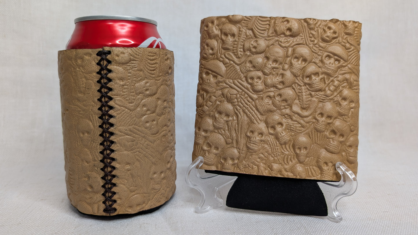 Skull Leather Koozie