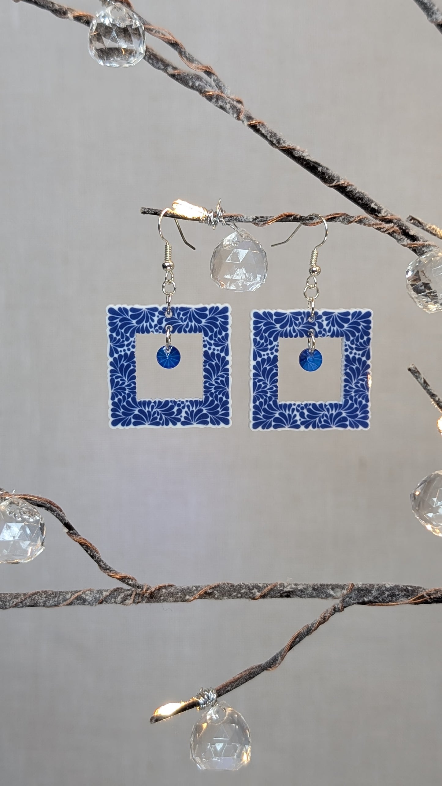 Talavera Picture Frame Earrings
