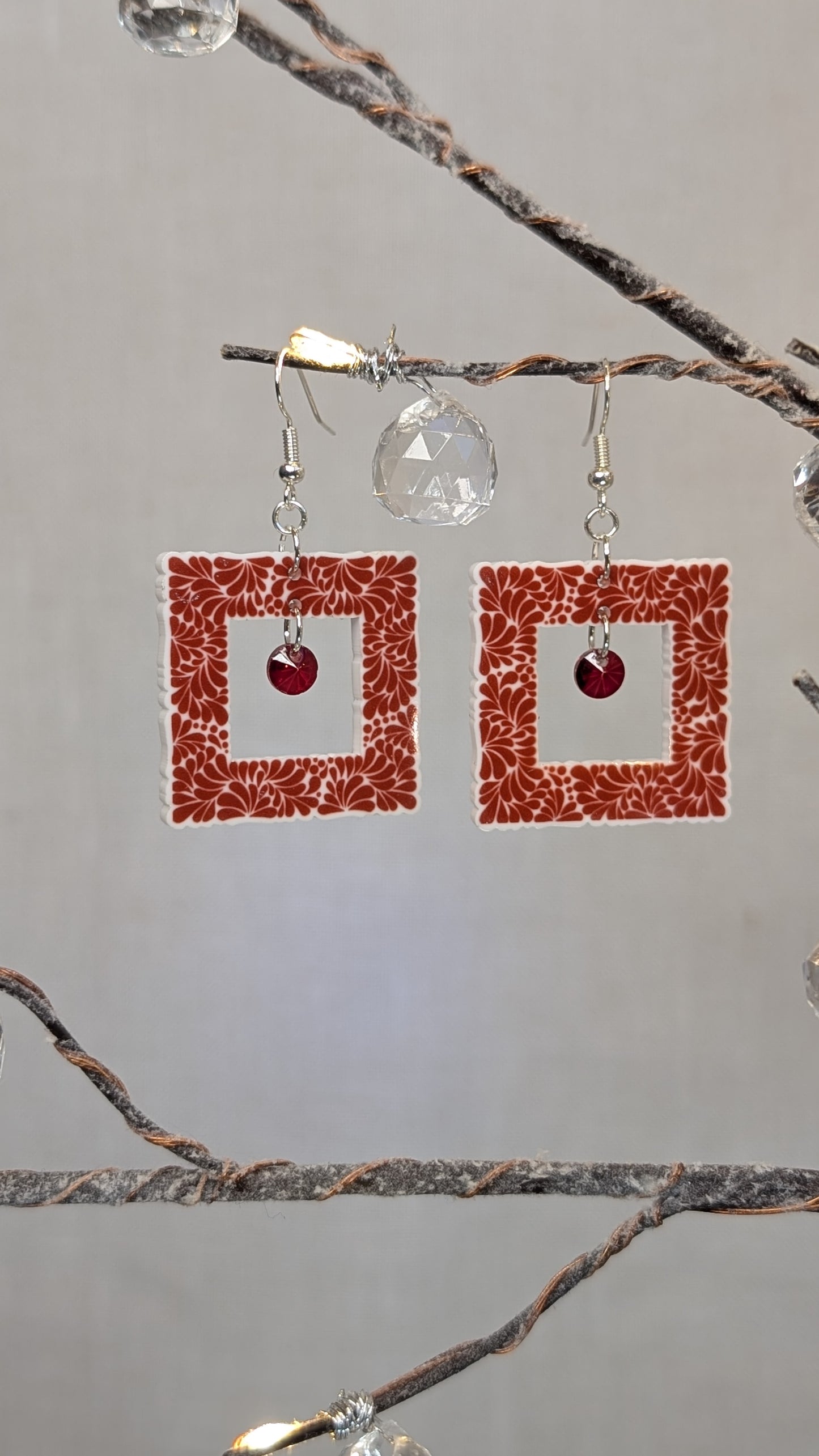 Talavera Picture Frame Earrings
